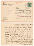 Value digits in the circle 5 Pfennig official stamp Michel 100 on postcard o Heimburg 3.4.1924 to Blankenburg