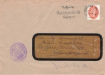 Value digits in the oval 12 Pfennig official stamp Michel 129 X on letter o Dresden A1 April 14, 1932