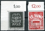 West Berlin Michel 110-111 o People's Uprising stamped