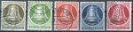 West Berlin Michel 82-86 o Freedom Bell stamped on the right