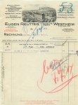 74538 Westheim  Chemical factory Eugen Reutter letterhead 1914