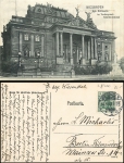 Wiesbaden Hoftheater mit Schillerdenkmal o 14.05.1908