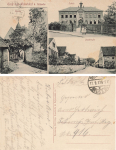 Wilschdorf bei Klotzsche Dresden Schule Dorfstrasse Kirche o 1917
