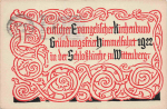 06886 Wittenberg Evangelical Fortified Church Founding Celebration 1922 Private Postal Stationery 39C1 o