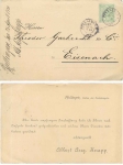 Wuerttemberg  Mi.No. 44 3 Pfennig on sales representative card stamp Pfullingen 25.4.1881