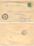 Wuerttemberg  Postal stationery envelope 5 Pfennig official matter stamped Cannstatt 165.1904 to Stuttgart