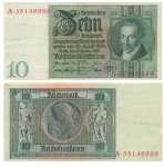 Zehn Reichsmark 22. Januar 1929 RO173  DEU-183