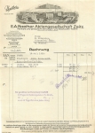 06712 Zeitz pram factory E.A. Naether AG letterhead with factory view 1935