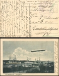 Deutsche Kaiserliche Marine Z.K. Netzabsperr Komando Hafenkaptän Wilhelmshaven o 20.4.18 auf Zeppelin AK