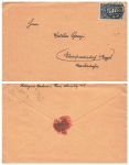 Numbers in the oval Michel 246 single franking on letter o Riesa 26.1.1923