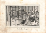 Circus Death of the Lion Queen original lithograph Oeser around 1850
