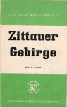 Zittau Mountains hiking map 1: 30,000 around 1957