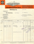 Zwickau curtains weaving Lieder & Fischer letterhead with factory view 1937