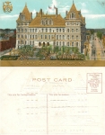 Albany NY State Capitol Gilt Cut Map * ca1910