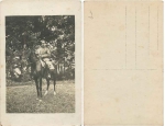 Deutscher Offizier zu Pferd Echtfoto um 1916