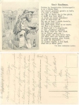 französicher Soldat im Schützengraben Humorkarte gebr. 8.5.1916