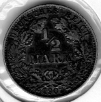 1/2 Mark 1907 D Deutsches Kaiserreich Silbermünze