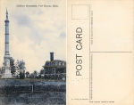 Michigan Port Huron Solidiers Monument mica map * circa 1910