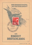 zur Einheit Deutschlands Anlasskarte 1948 Sonderstempel Ellrich