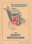 zur Einheit Deutschlands Anlasskarte 1948 Sonderstempel Kaltennordheim