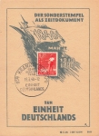 zur Einheit Deutschlands Anlasskarte 1948 Sonderstempel  18.3.1948