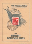 zur Einheit Deutschlands Anlasskarte 1948 Sonderstempel Kullstedt