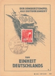 zur Einheit Deutschlands Anlasskarte 1948 Sonderstempel  Schwerin Mecklenburg