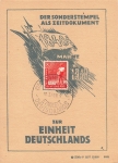 zur Einheit Deutschlands Anlasskarte 1948 Sonderstempel Sömmerda